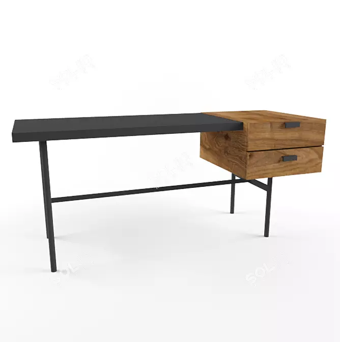 Modern 3D Desk 3D model image 1