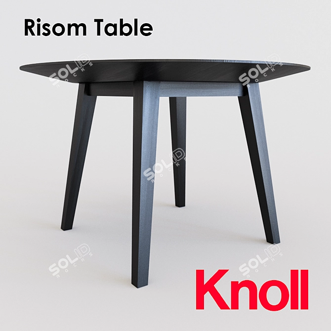 Scandinavian Geometric Dining Table 3D model image 1