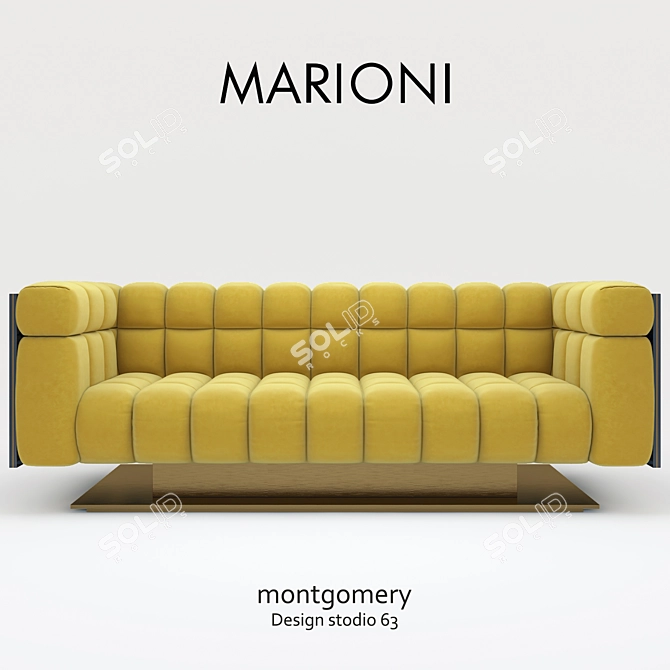 Elegant Marioni Montgomery Sofa 3D model image 1