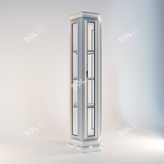 167cm Tall Cabinet with Frame 3D model image 2