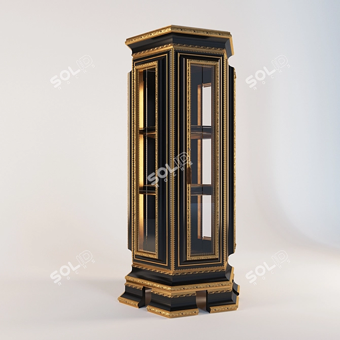 Modern G5.84 Cabinet with Frame 3D model image 1