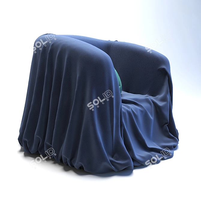 Cape Armchair: Stylish Comfort 3D model image 2