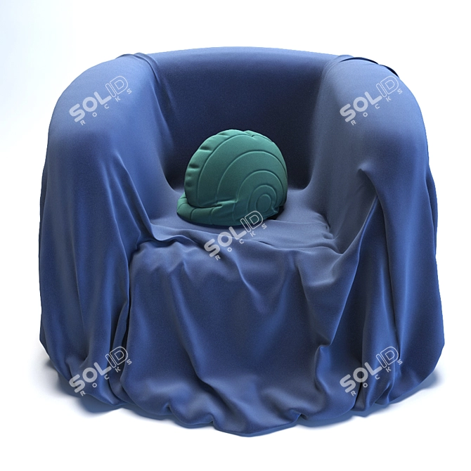 Cape Armchair: Stylish Comfort 3D model image 3