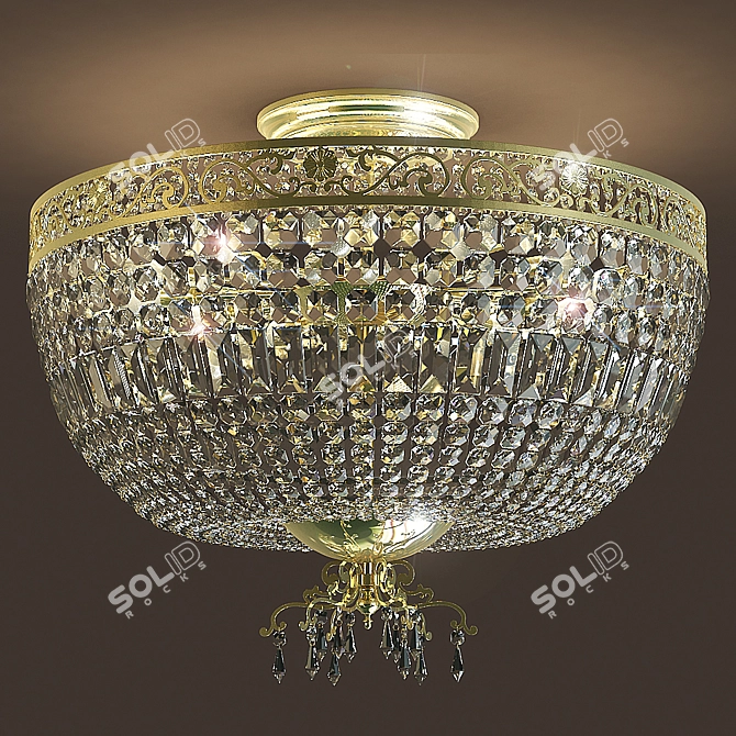 Luxury Gold Chandelier: Masiero Impero Deco VE 823 PL 12 3D model image 1