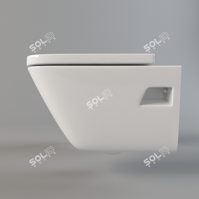 Elevated Hygiene: Roca Gap Toilet & Bidet 3D model image 2