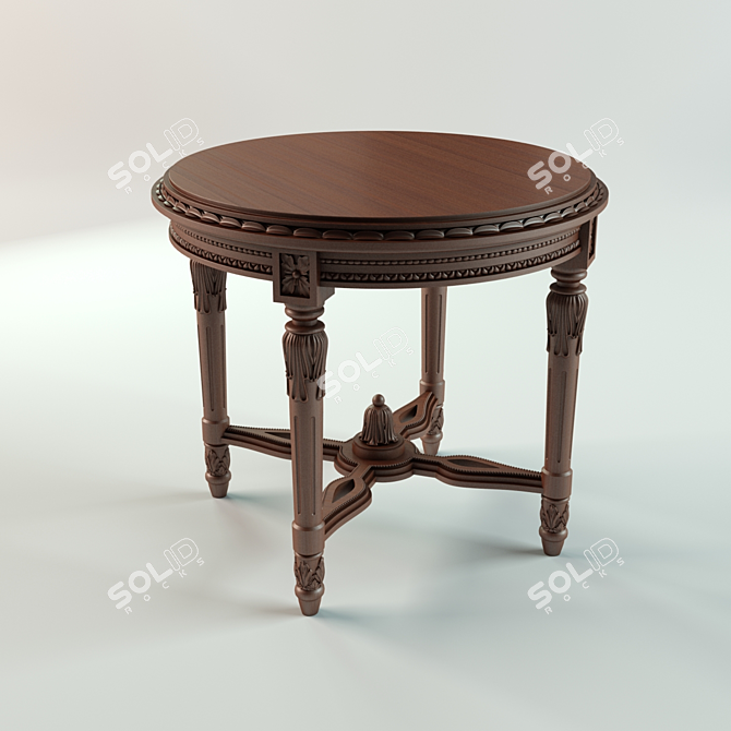 Elegant Classical Coffee Table 3D model image 1
