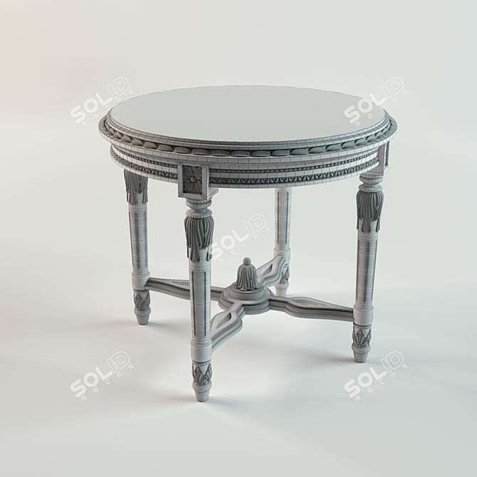 Elegant Classical Coffee Table 3D model image 2