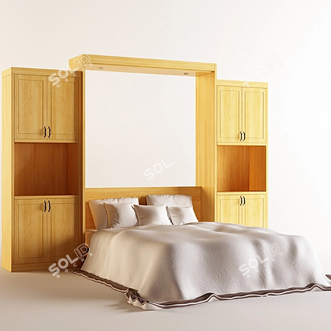Arcadia Murphy Bed: Space-Saving Elegance 3D model image 1