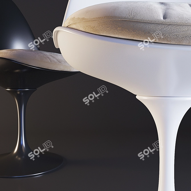 Tulip Chair: Sleek and Modern 3D model image 2