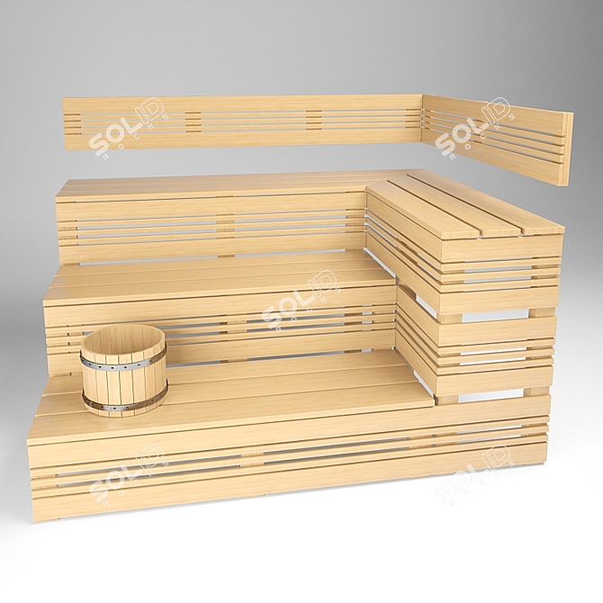 Title: MaxiSauna: Portable Bench Sauna 3D model image 1