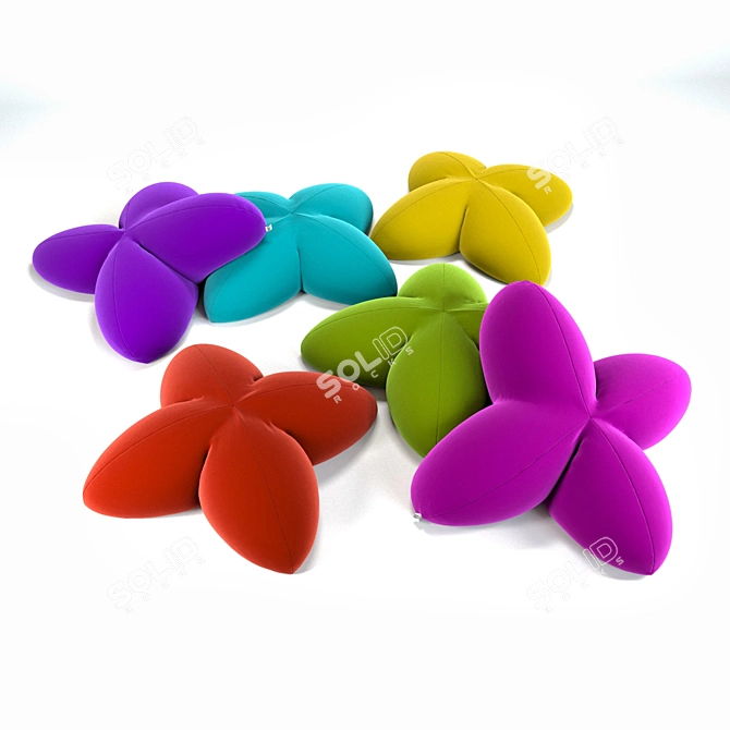 Flora Puf: Soft & Colorful 3D model image 1