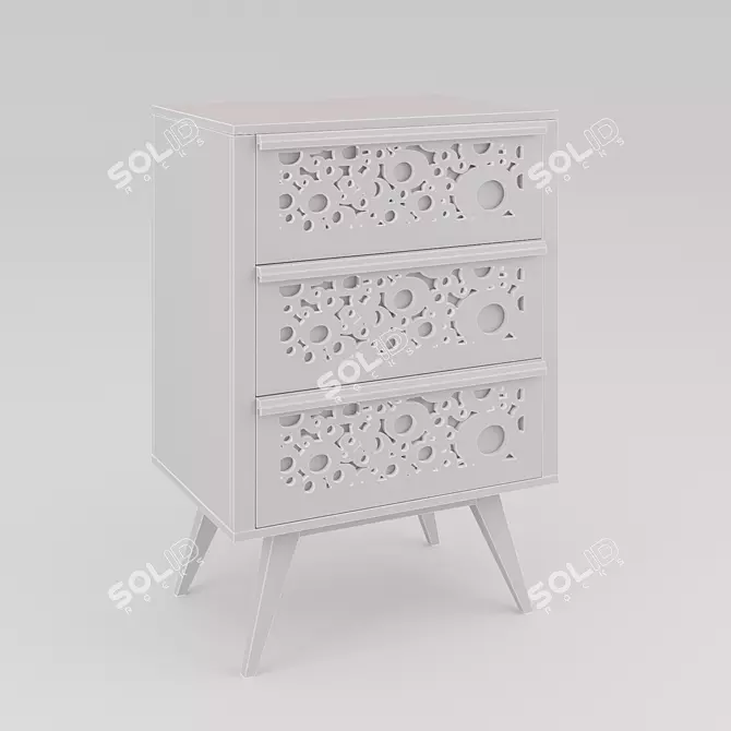 Modish Retro Chest 3D model image 2