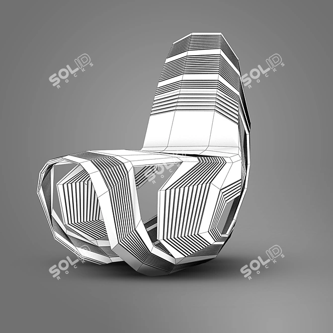 DYNAMIC SCULPTURAL KUKI CHAIR 3D model image 2