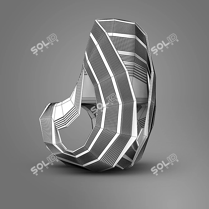 DYNAMIC SCULPTURAL KUKI CHAIR 3D model image 3