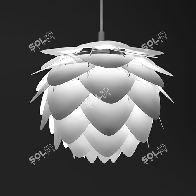 Elegant Silvia Pendant Light 3D model image 1