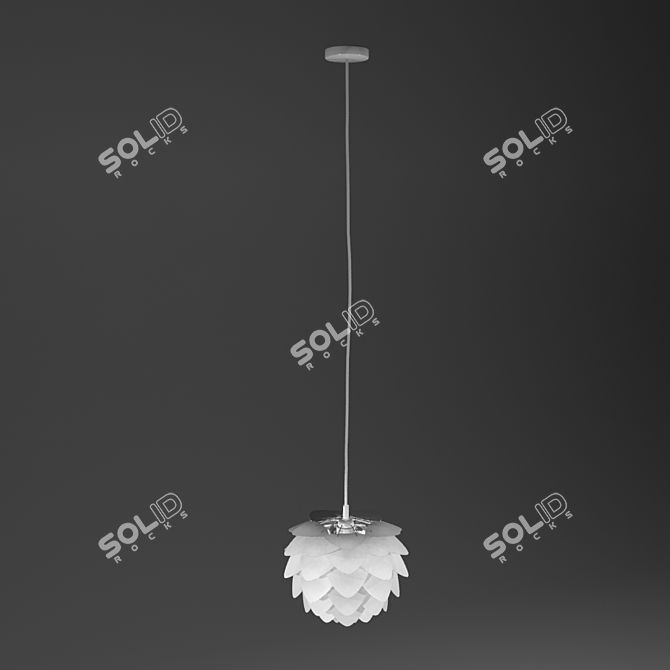 Elegant Silvia Pendant Light 3D model image 2