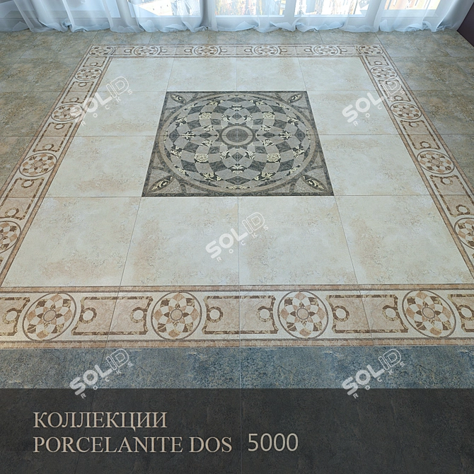 Title: Porcelanite Dos 5000 Ceramic Tiles 3D model image 1