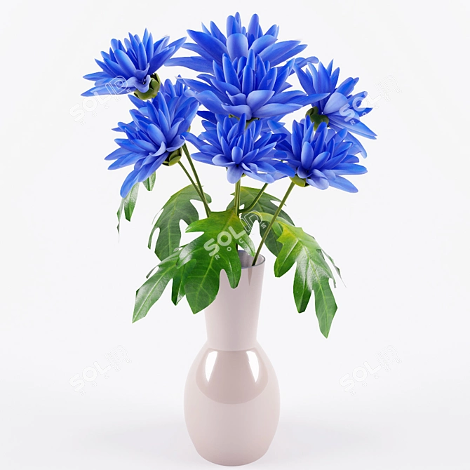 Radiant Chrysanthemum Bouquet 3D model image 1