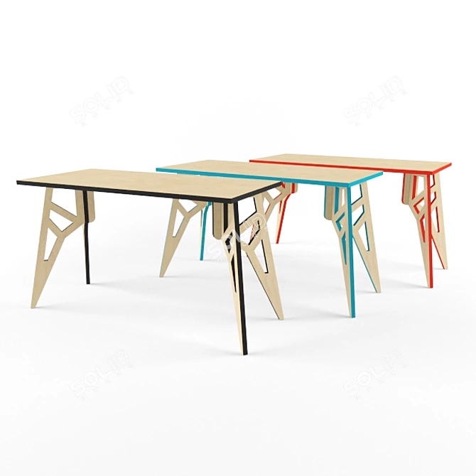 Modern Butterfly Writing Desk 3D model image 1