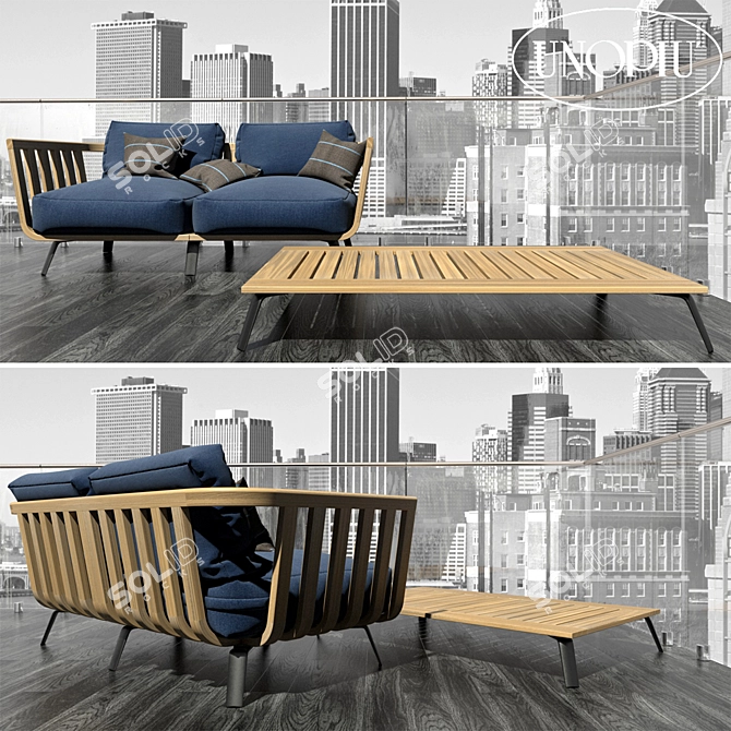 Italian Design Welcome Sofa Set 3D model image 1