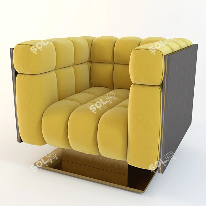 Elegant Marioni Montgomery Armchair 3D model image 2