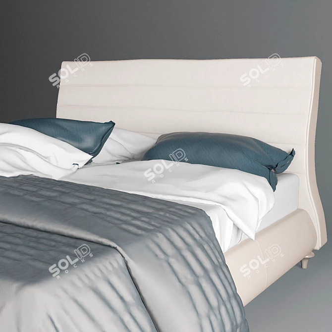 Nicoline Twister Bed 3D model image 2