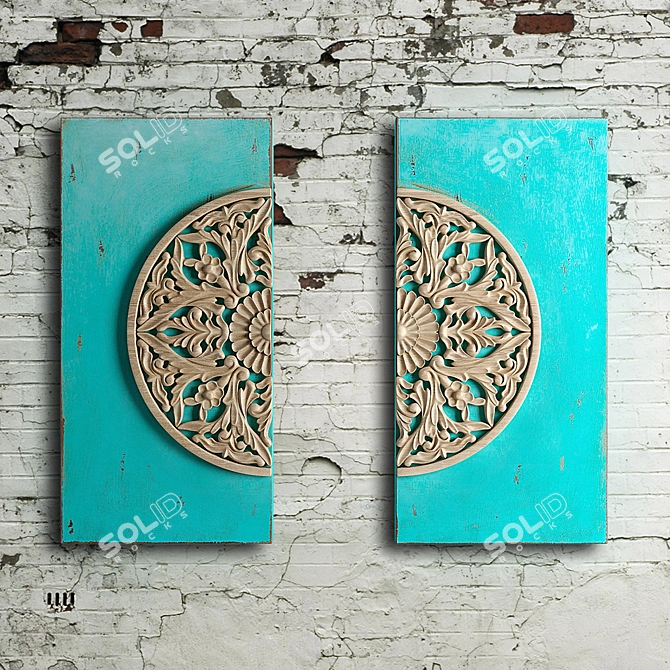 Sleek Panel Rohol - 610mm Height 3D model image 1