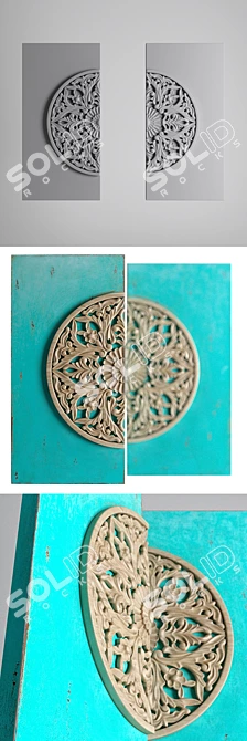 Sleek Panel Rohol - 610mm Height 3D model image 2