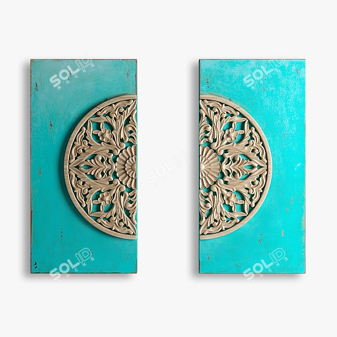 Sleek Panel Rohol - 610mm Height 3D model image 4