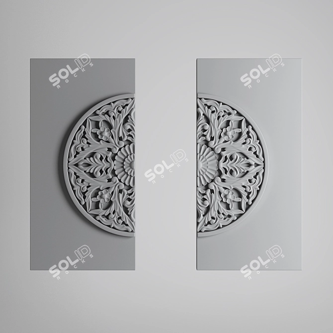 Sleek Panel Rohol - 610mm Height 3D model image 5