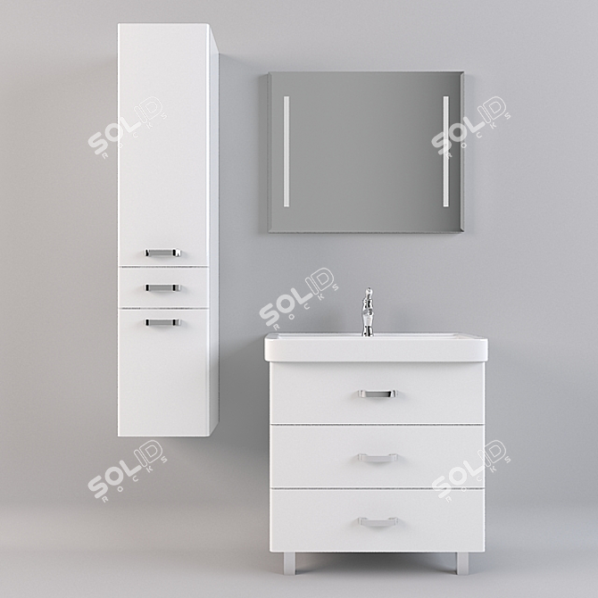 Akvaton Amerina 80M: Stylish Russian Furniture Set 3D model image 1