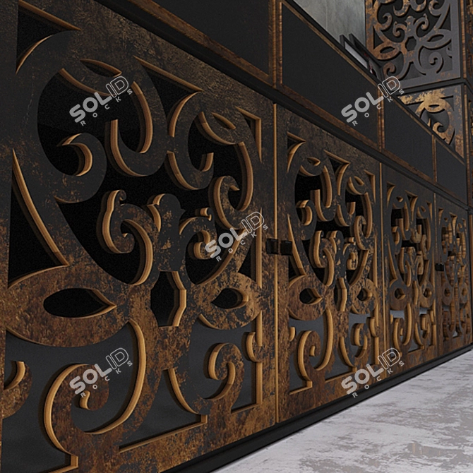 Elegant Tonin Casa Sideboard & Showcase 3D model image 2