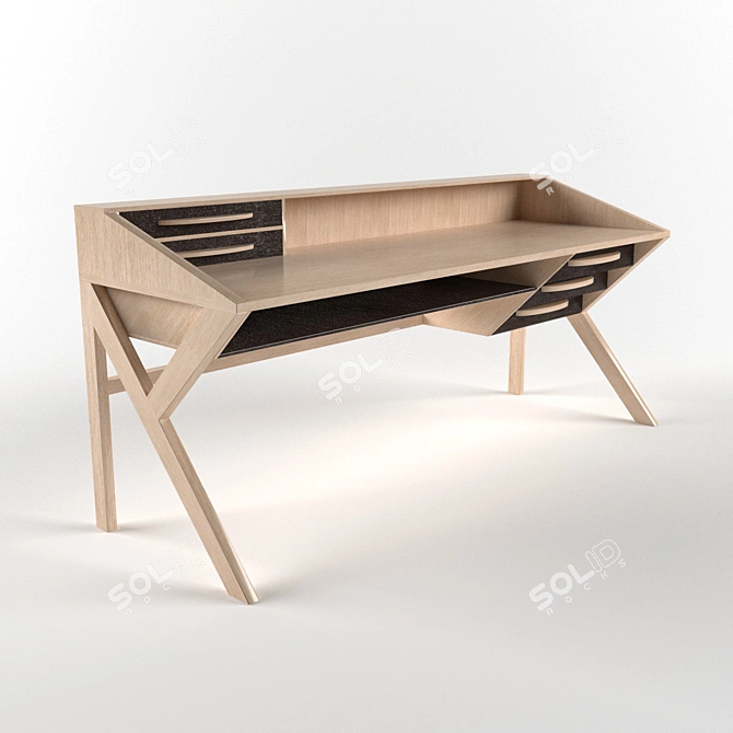 Modern Foldable Desk 3D model image 3