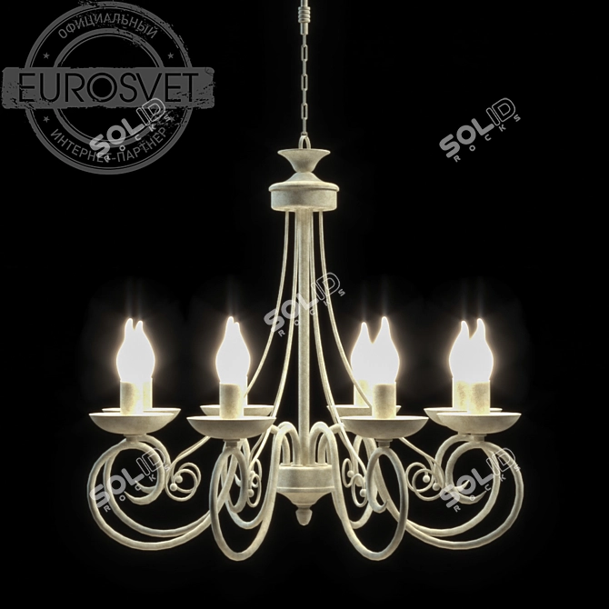 Modern Eurosvet Chandelier, 1000x1000 3D model image 1