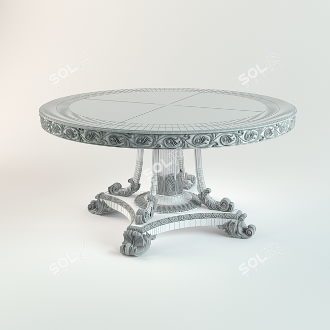 Elegant Round Table 3D model image 2