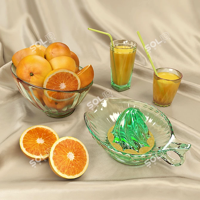 Citrus Splash Manual Juicer 3D model image 1