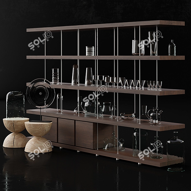 Versatile Glassware Collection by Riva 1920 3D model image 1