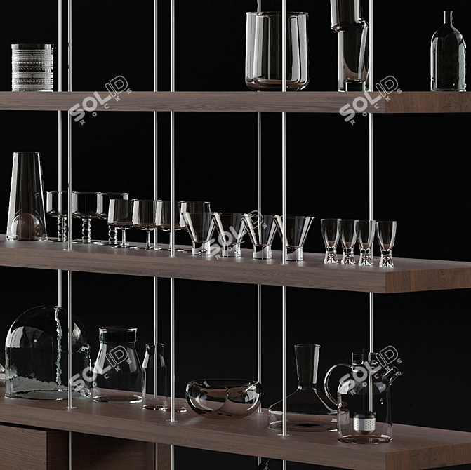 Versatile Glassware Collection by Riva 1920 3D model image 3