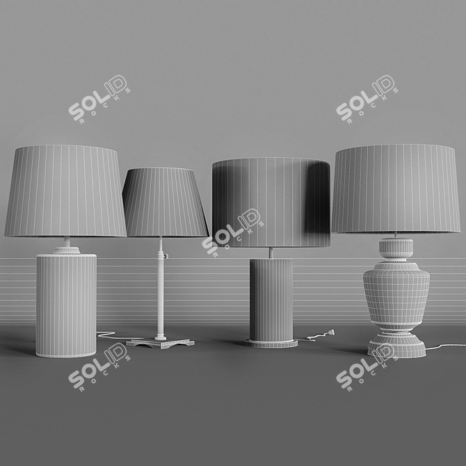 Elegant Desk Lamps Collection 3D model image 3