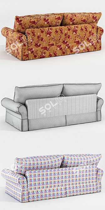 Elegant Silver Age - RoyBosh Sofa 3D model image 3