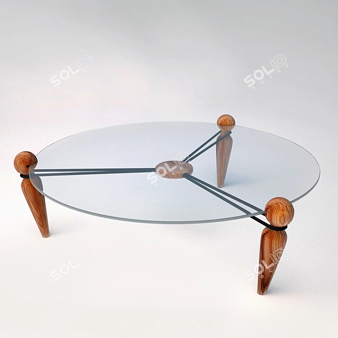 Sleek Swanzy Coffee Table 3D model image 1