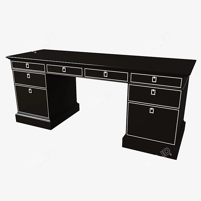 Modern Office Desk 3D model image 2