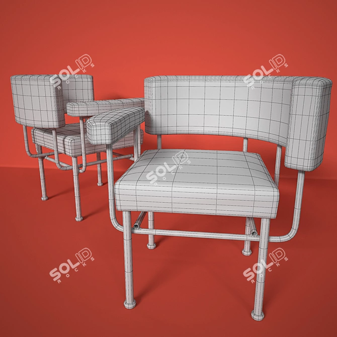 Stellar Works Cotton Club Chair: Elegant and Comfortable 3D model image 2