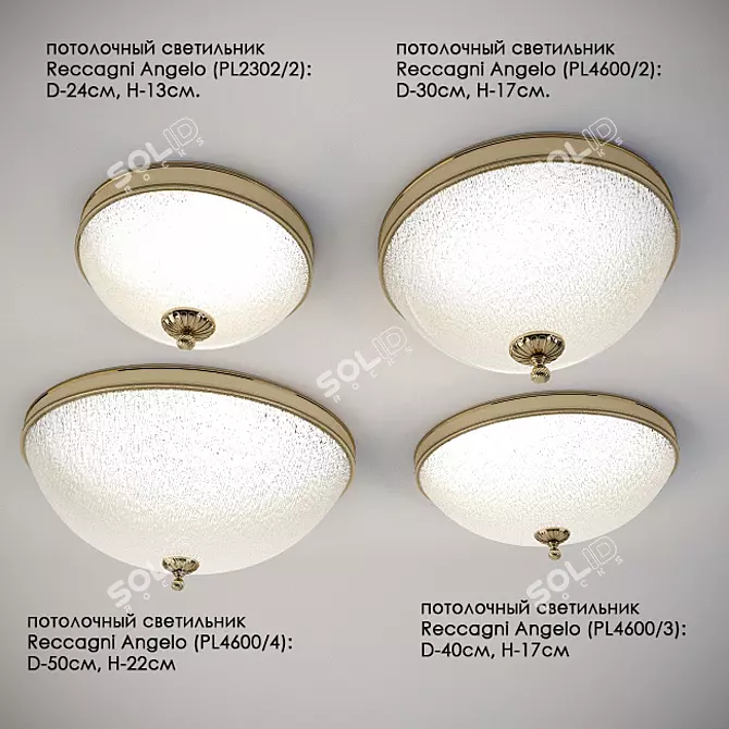 Reccagni Angelo Ceiling Downlights 3D model image 1