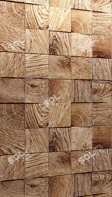 Wooden Panel: Natural Elegance 3D model image 2