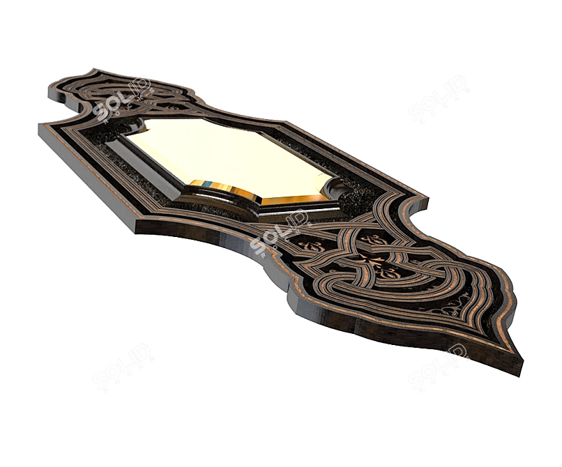 Uzbek Style Mirrored Panel: Interior Décor 3D model image 2