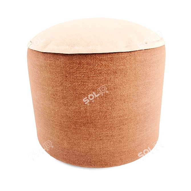 Luxury Soft Pouf 3D model image 1