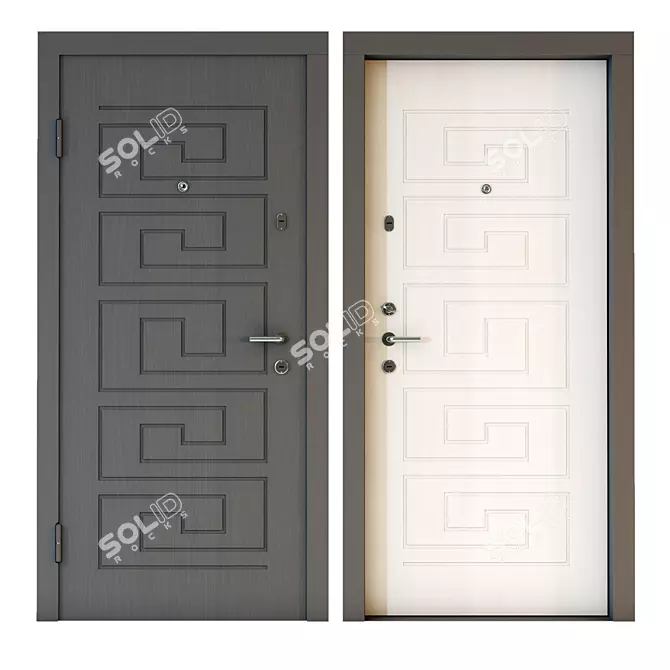 Yurstal Crit Metal Front Door 3D model image 1