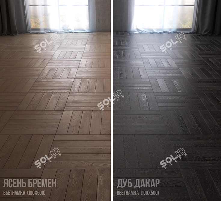 Elegant Bremen Dakar Ash Oak Flooring 3D model image 1