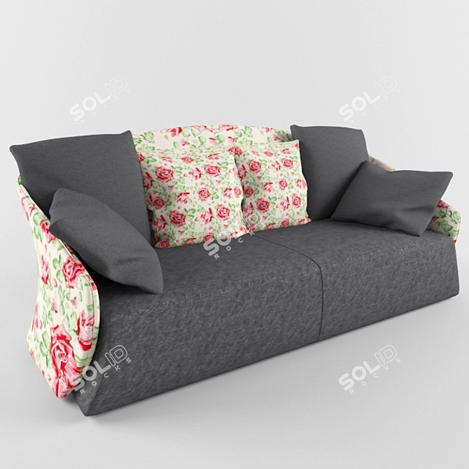 Luxury Bustier Sofa: Saba Italia 3D model image 1